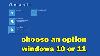 Fix Blue Screen Choose an Option in Windows 1011 – StepbyStep Guide [upl. by Yoj]