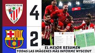 ATHLETIC CLUB 4 BARCELONA 2 EL RESUMEN TODAS LAS IMÁGENES MÁS INFORME WYSCOUT [upl. by Ynnos]