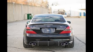 Mercedes Benz SL55 AMG custom exhaust preview Cold start revs tunnel runs [upl. by Sato]