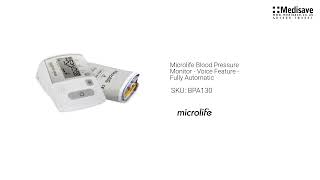 Microlife Blood Pressure Monitor Voice Feature Fully Automatic BPA130 [upl. by Namus]