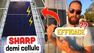 TEST amp RETOUR panneau solaire SHARP demi cellule 400W  420W monocristallin NUJC400B [upl. by Einhpad]