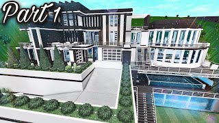 Bloxburg Bel Air Modern Mansion Speedbuild Part 15 Exterior [upl. by Lered]