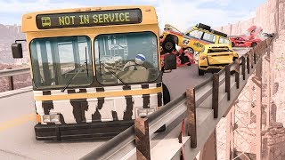 Collapsing Bridge Pileup Car Crashes 3  BeamNG Drive  SmashChan [upl. by Orvan]