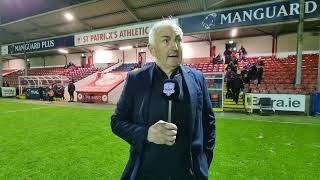 John Caulfield Post Match Reaction  ST PATRICKS ATHLETIC 21 GALWAY UNITED [upl. by Ahslek]