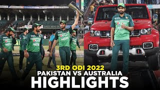 Highlights  Pakistan vs Australia  3rd ODI 2022  PCB  MM2K  PAKvAUS  SportsCentral [upl. by Kinemod]