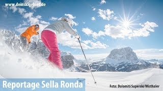 Skifahren Sella Ronda Reportage [upl. by Gertrud]