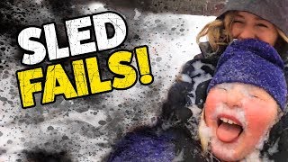 Sled Fails  Funny Winter Videos  TBF December 2019 [upl. by Caron]