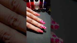 Beautiful nail design with sticker 💅😍💗nails naildesign nailart nailsart nailtutorial shorts [upl. by Poyssick]