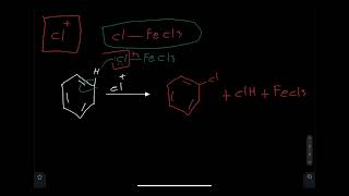 Organic chemistry  Halogenation of benzene شرح [upl. by Drarrej]