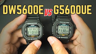 Casio GShock DW5600 VS G5600 DW5600E vs G5600UE Budget Square Comparison w Tough Solar [upl. by Nale655]