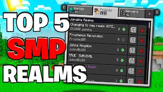 Top 5 REALMS For Minecraft Bedrock 121  REALM CODES [upl. by Mosby]