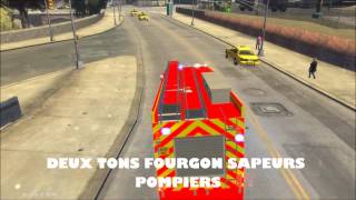 GTA IV Sirène Française  AMBULANCE  FOURGON  GENDARMERIE  POLICE [upl. by Brenza]