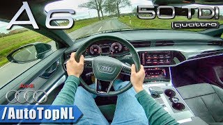 2019 Audi A6 50 TDI Quattro SLine POV Test Drive by AutoTopNL [upl. by Martsen]