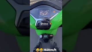 Sh 350 top speed 182km🚀🔥🔥honda hondash350i sh350 motovlog speed [upl. by Muryh]