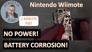 1 Minute Fix  Nintendo Wiimote with no power and battery corrosion Can I Fix It [upl. by Llerruj]