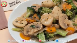 Stirfried Button Mushrooms with Oyster Sauce  Tumis Jamur Kancing Saus Tiram  Panomnom Recipes [upl. by Kraus]