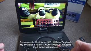 Review of Naviskauto portable DVD player [upl. by Duj]