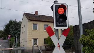 Bahnübergang Eltville am Rhein Kiedricher Straße  Railroad Crossing  Spoorwegovergang [upl. by Aerdnek]