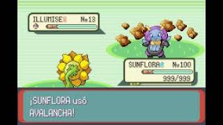 POKEMON EMERALD  SUNFLORA  AVALANCHA  ROCK SLIDE [upl. by Jesher]