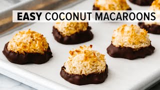 COCONUT MACAROONS  easy almost healthy coconut cookies [upl. by Irim]