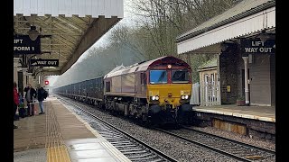 66169 Passes Hebden Bridge on a Binliner run [upl. by Aikimat]