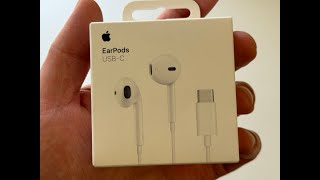 Apple EarPods USBC Unboxing [upl. by Aynatal663]