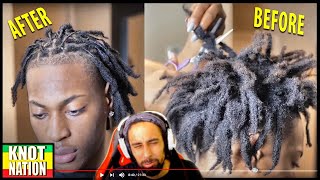 Reacting to Freeform Locs to Traditional Locs Transformation MUST SEE [upl. by Airoled]