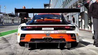 Porsche 992 GT3 R pure sound testing at Monza Start Up Pit Exit Accelerations Downshifts [upl. by Zumwalt]