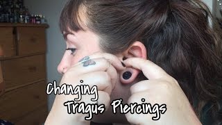 Changing Piercings Tragus [upl. by Tica]