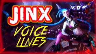 Jinx voice lines and quotes  dialogues League of Legends [upl. by Malina233]