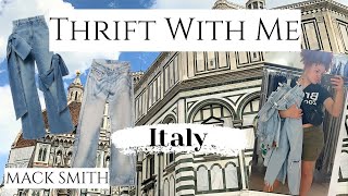 Thrift With Me in Florence Italy  Thrift Haul  Summer Fashion Trends  How to Style  MACK SMITH [upl. by Halbert]