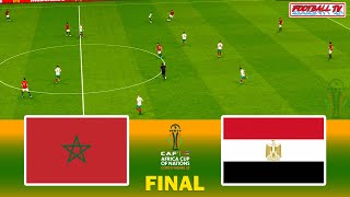 MOROCCO vs EGYPT  AFRICA CUP OF NATIONS 2023 FINAL  FULL MATCH ALL GOALS  PES GAMEPLAY PC [upl. by Marra]