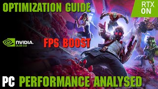 Optimized Settings Guide  Marvels Guardians of the Galaxy  Performance Analysis PC [upl. by Edea]