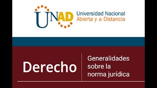 Generalidades sobre la norma jurídica  Programa de Derecho ECJP [upl. by Oballa]