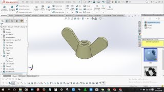 How to design Wing Nut in Solidworks [upl. by Isbel]