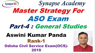 How to Crack OPSC ASO Exam  The Master Strategy Session 4  General Studies [upl. by Cynde]