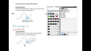 Normal Probability Distribution  When to use normalcdf vs invnorm on Graphing Calculator [upl. by Aneerak]