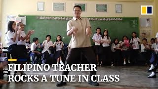 Filipino teacher’s wild classroom dance [upl. by Eytak721]