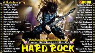 Best Hard Rock Songs 80s 90s 🎸 Metallica Nirvana Bon Jovi ACDC Guns N Roses Evanescence [upl. by Eerdua]