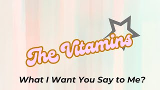 What I Want You Say to Me  The Vitamins [upl. by Lhadnek]