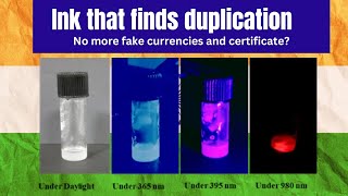 Anticounterfeiting ink developed using luminescent nanomaterials [upl. by Gayle984]