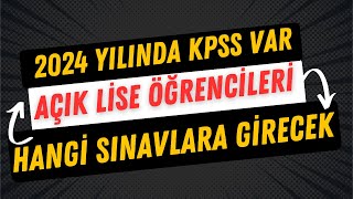 Açık Lise Öğrencilerinin 2024 Yılında Girecekleri Sınavlar [upl. by Blader780]