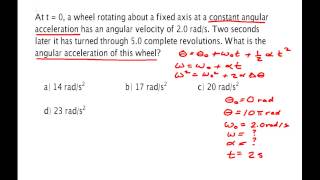 Rotational Kinematics Problem [upl. by Kirchner]