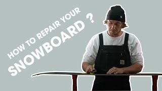 THE EASIEST WAY TO REPAIR YOUR SNOWBOARD BASE [upl. by Brentt]