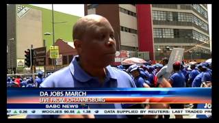 JHB mayoral canditate Herman Mashaba at the DA jobs march [upl. by Kcirdled]