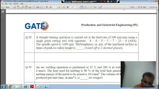 gate 2023 Production and Industrial Engineering PI solution Q58 [upl. by Inirt]