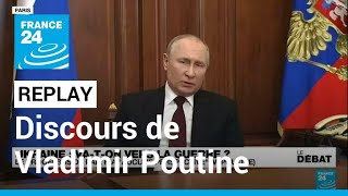 REPLAY  Vladimir Poutine sadresse à la nation russe lors dune allocution télévisée [upl. by Paddie805]