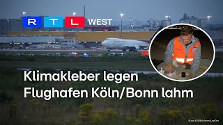 Klimakleber legen Flughafen KölnBonn lahm  RTL WEST 24072024 [upl. by Bryna]