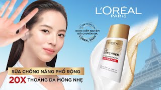 SỮA CHỐNG NẮNG PHỔ RỘNG UV FLUID LORÉAL PARIS  THOÁNG DA MỎNG NHẸ X20 LẦN [upl. by Vanny]