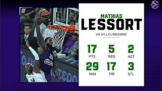 Panathinaikos  Villeurbanne 8567 Mathias Lessort 17 Points 5 Rebounds [upl. by Miarhpe]